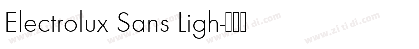 Electrolux Sans Ligh字体转换